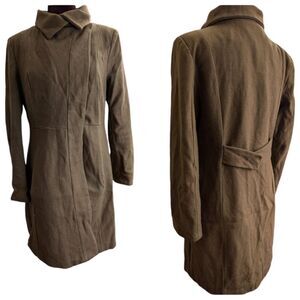Mid length camel  wool blend coat size M  brown tan